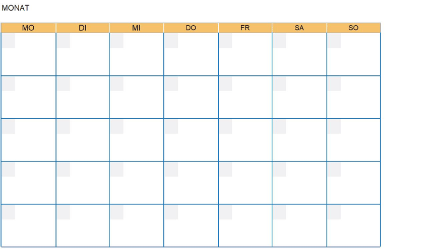  Monatsplan: So legen Sie einen Kalender in Excel an (inkl. Vorlage) Illustration 